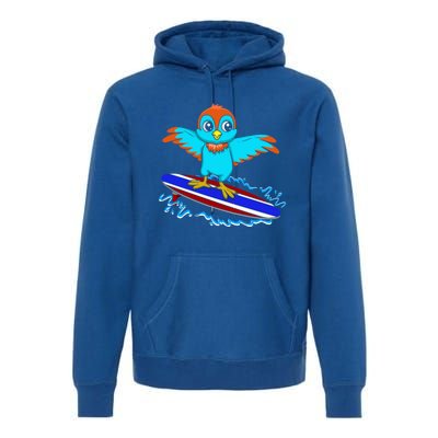 Surfing Animal Bird Lover Ornithology Bird Whisperer Gift Premium Hoodie