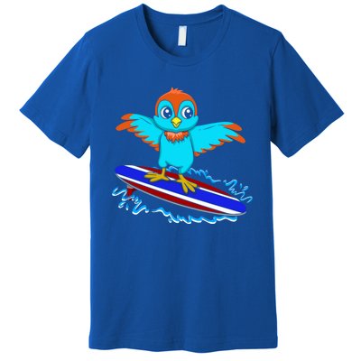 Surfing Animal Bird Lover Ornithology Bird Whisperer Gift Premium T-Shirt