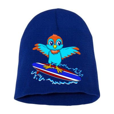 Surfing Animal Bird Lover Ornithology Bird Whisperer Gift Short Acrylic Beanie