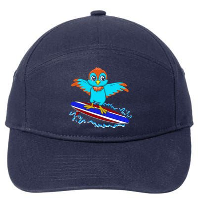 Surfing Animal Bird Lover Ornithology Bird Whisperer Gift 7-Panel Snapback Hat