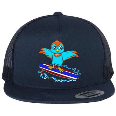 Surfing Animal Bird Lover Ornithology Bird Whisperer Gift Flat Bill Trucker Hat