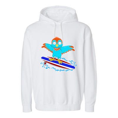 Surfing Animal Bird Lover Ornithology Bird Whisperer Gift Garment-Dyed Fleece Hoodie