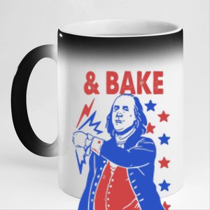 Shake And Bake Benjamin Franklin 11oz Black Color Changing Mug