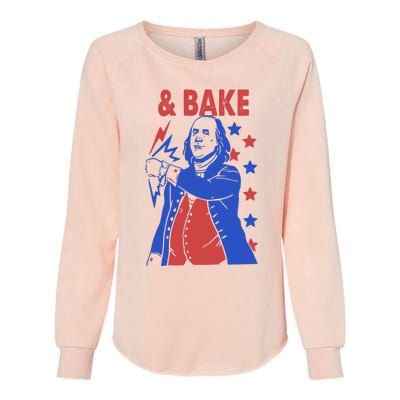 Shake And Bake Benjamin Franklin Womens California Wash Sweatshirt