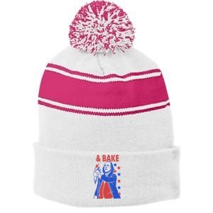 Shake And Bake Benjamin Franklin Stripe Pom Pom Beanie