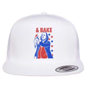 Shake And Bake Benjamin Franklin Flat Bill Trucker Hat