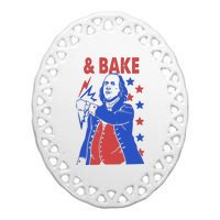 Shake And Bake Benjamin Franklin Ceramic Oval Ornament