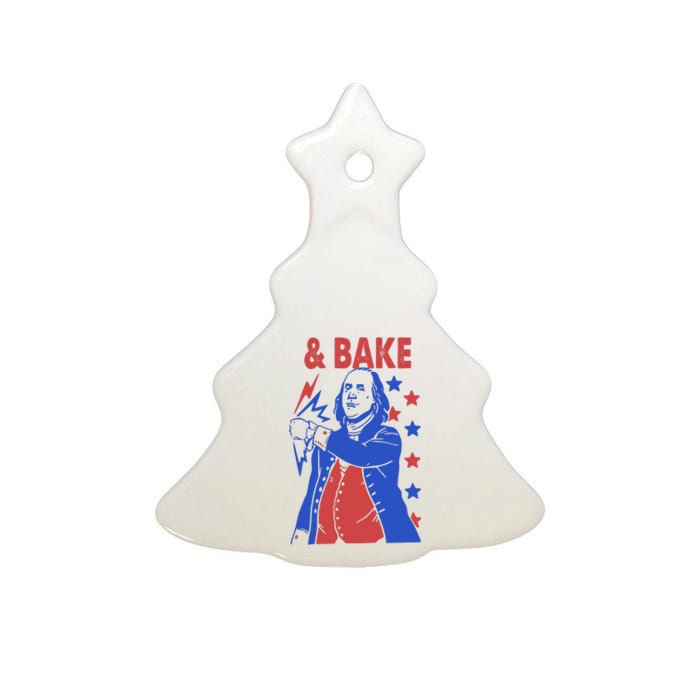 Shake And Bake Benjamin Franklin Ceramic Tree Ornament