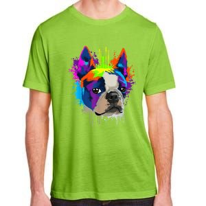 Splash Art Boston Terrier Dog Owner Gift Idea Dog Adult ChromaSoft Performance T-Shirt