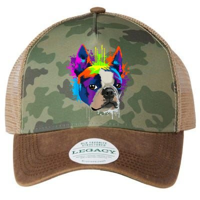 Splash Art Boston Terrier Dog Owner Gift Idea Dog Legacy Tie Dye Trucker Hat