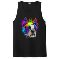 Splash Art Boston Terrier Dog Owner Gift Idea Dog PosiCharge Competitor Tank