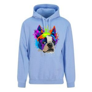 Splash Art Boston Terrier Dog Owner Gift Idea Dog Unisex Surf Hoodie