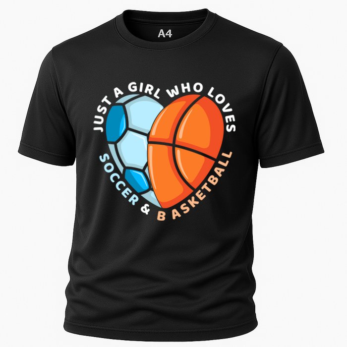 Soccer And Basketball Funny Gift Cooling Performance Crew T-Shirt