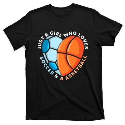 Soccer And Basketball Funny Gift T-Shirt