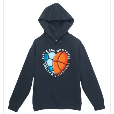 Soccer And Basketball Funny Gift Urban Pullover Hoodie