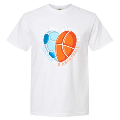 Soccer And Basketball Funny Gift Garment-Dyed Heavyweight T-Shirt