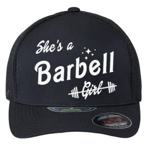 Shes A Barbell Flexfit Unipanel Trucker Cap