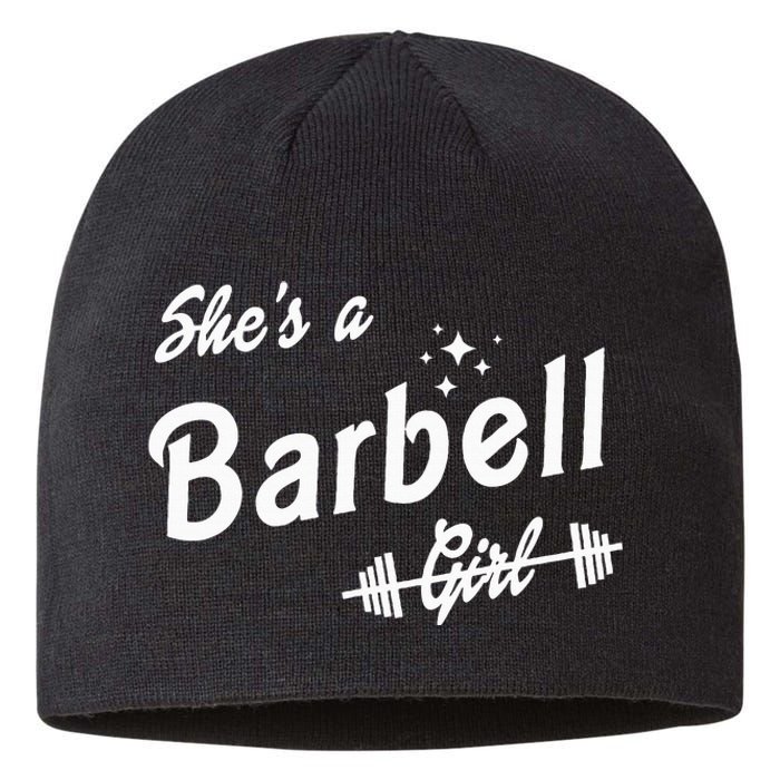 Shes A Barbell Sustainable Beanie