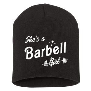 Shes A Barbell Short Acrylic Beanie