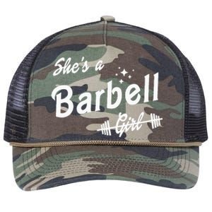 Shes A Barbell Retro Rope Trucker Hat Cap