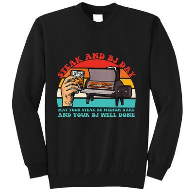Steak And Bj Day Funny Retro Sweatshirt