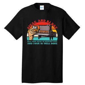 Steak And Bj Day Funny Retro Tall T-Shirt