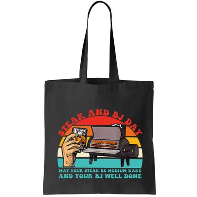 Steak And Bj Day Funny Retro Bag