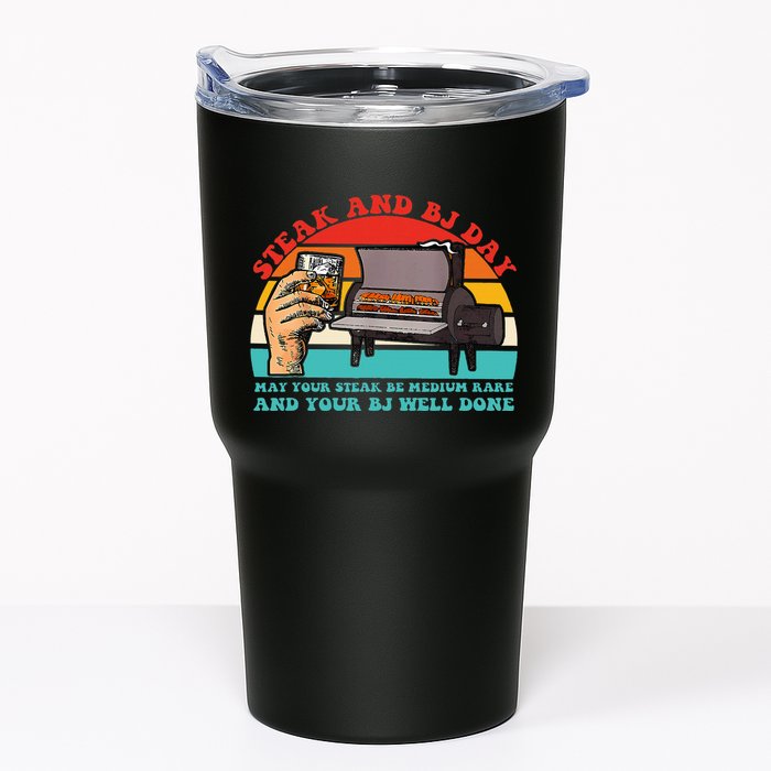 Steak And Bj Day Funny Retro Tumbler