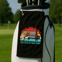 Steak And Bj Day Funny Retro Golf Towel