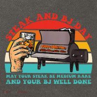 Steak And Bj Day Funny Retro Cotton Canvas Backpack
