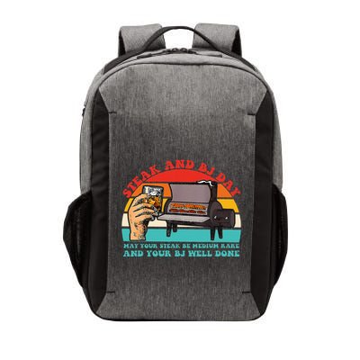 Steak And Bj Day Funny Retro Vector Backpack