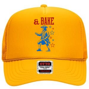 Shake And Bake 4th Of July Couple Matching High Crown Mesh Back Trucker Hat