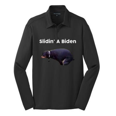 Slidin' A Biden Silk Touch Performance Long Sleeve Polo