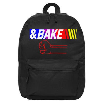 Shake And Bake Funny Family Lover Dad Daughter Son Matching 16 in Basic Backpack