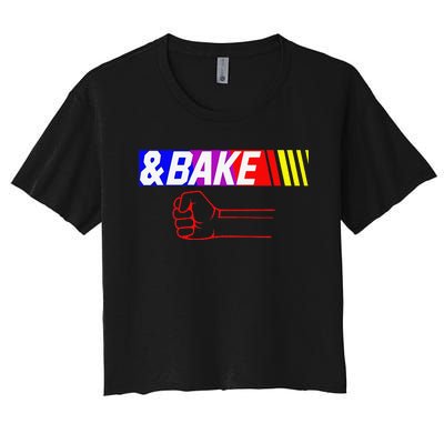 Shake And Bake Funny Family Lover Dad Daughter Son Matching Women's Crop Top Tee