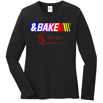 Shake And Bake Funny Family Lover Dad Daughter Son Matching Ladies Long Sleeve Shirt