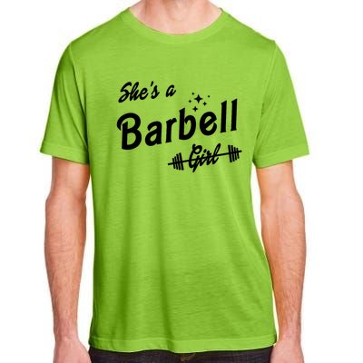 Shes A Barbell Girl Adult ChromaSoft Performance T-Shirt