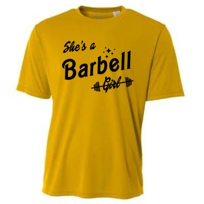 Shes A Barbell Girl Cooling Performance Crew T-Shirt