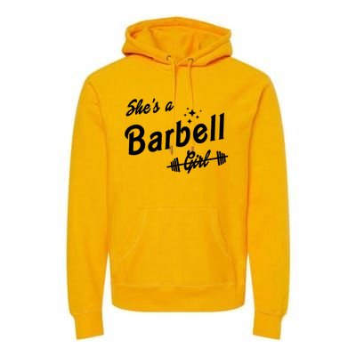 Shes A Barbell Girl Premium Hoodie