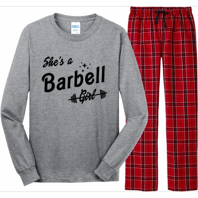 Shes A Barbell Girl Long Sleeve Pajama Set