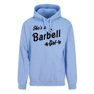 Shes A Barbell Girl Unisex Surf Hoodie