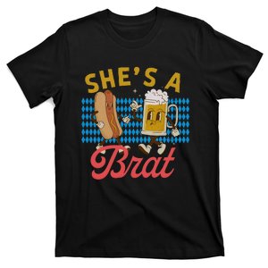 She’S A Brat Couples Oktoberfest Matching Drinking Team T-Shirt