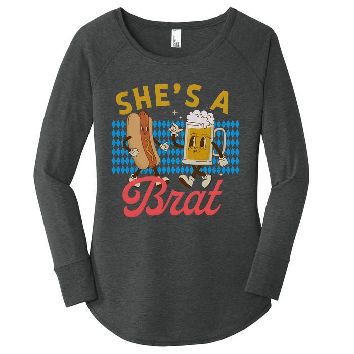 She’S A Brat Couples Oktoberfest Matching Drinking Team Women's Perfect Tri Tunic Long Sleeve Shirt