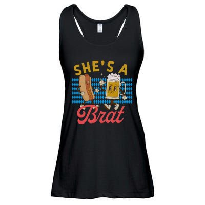 She’S A Brat Couples Oktoberfest Matching Drinking Team Ladies Essential Flowy Tank