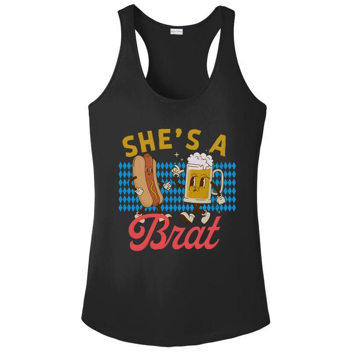 She’S A Brat Couples Oktoberfest Matching Drinking Team Ladies PosiCharge Competitor Racerback Tank