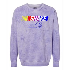 Shake And Bake Funny Family Lover Dad Daughter Son Matching Colorblast Crewneck Sweatshirt