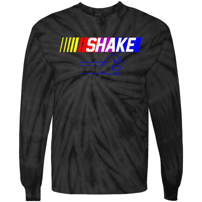 Shake And Bake Funny Family Lover Dad Daughter Son Matching Tie-Dye Long Sleeve Shirt