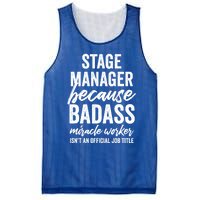 Stage Ager Badass Miracle Worker Isn't Job Title Cool Gift Mesh Reversible Basketball Jersey Tank