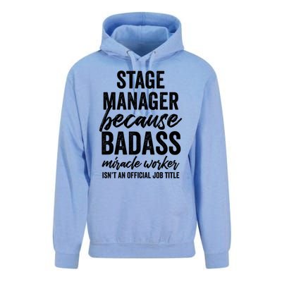 Stage Ager Badass Miracle Worker Isn't Job Title Cool Gift Unisex Surf Hoodie