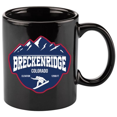 Ski At Breckenridge Colorado 11oz C Handle Ceramic Mug